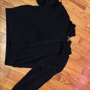 Black cropped hoodie